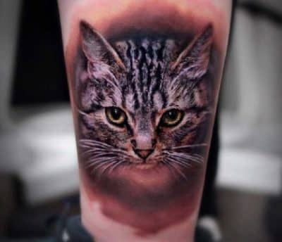 fotos de tatuajes de gatos realistas