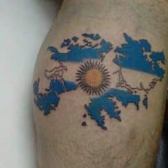 Patrioticos tatuajes de argentina para hombres en 4 diseños