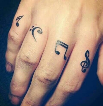imagenes de tatuajes de musica para hombre