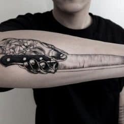 Geniales ideas en tatuajes de cuchillos de chef