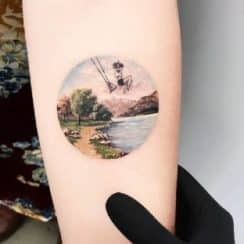 Detalles en estos 4 tatuajes de paisajes en el antebrazo