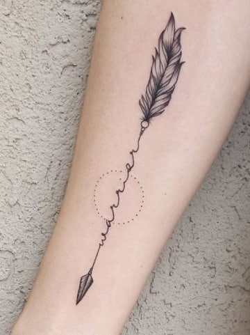 significado de las flechas en tatuajes con frases