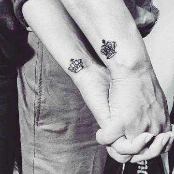 diseños de tatuajes de parejas en la muñeca