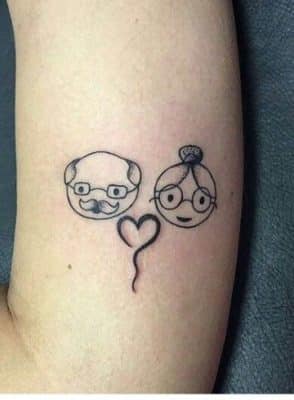 4 Pequeños Tatuajes Dedicados A Los Abuelos En El Brazo