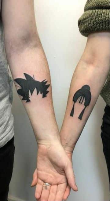 tatuajes de dragon ball en pareja