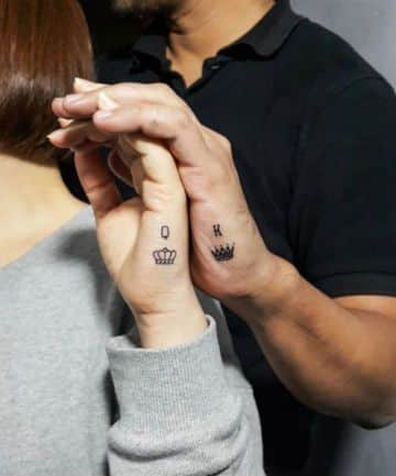 tatuajes en la mano pequeños de parejas