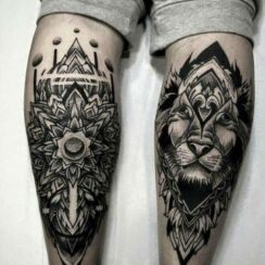 4 grandes tatuajes para hombres en la pierna