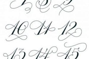 letras para tatuajes cursiva numeros
