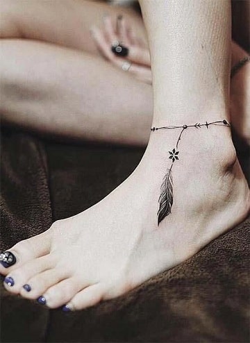 tatuajes en el tobillo para mujer pulsera
