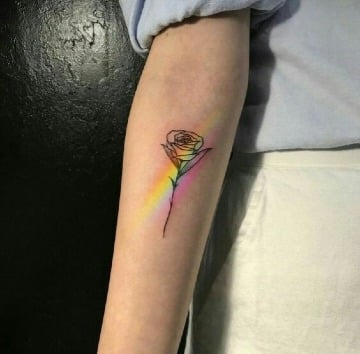 fotos de tatuajes de rosas en el brazo