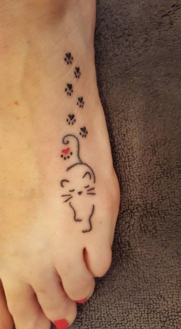 imagenes de tatuajes de huellas de gato