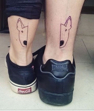 tatuajes de bull terrier para parejas
