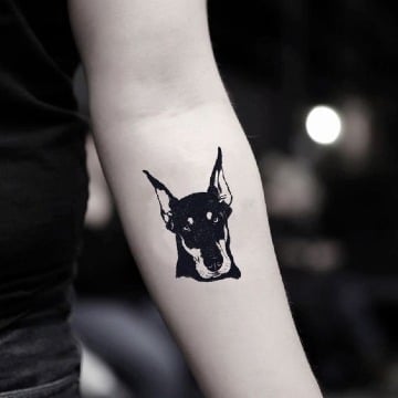 diseños de tatuajes de perros doberman