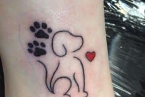 diseños de tatuajes de siluetas de perros