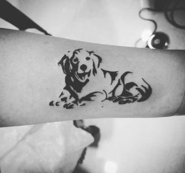 fotos de tatuajes de perros golden