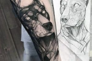 imagenes de tatuajes de perros doberman