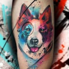 4 estilos de tatuajes de perros husky