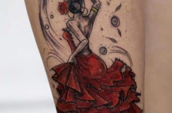 4 tatuajes de bailarinas de flamenco impresionantes