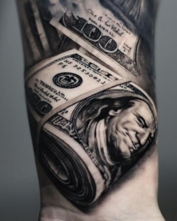imagenes de tatuajes de billetes de dolar
