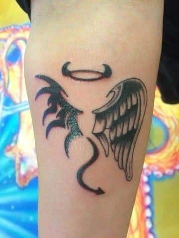 tatuajes de demonios con alas para hombres