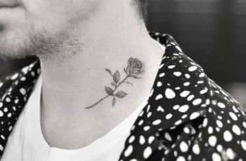 4 tatuajes de rosas en el cuello para los valientes