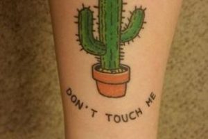 tatuajes de cactus y suculentas a color