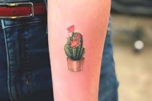 tatuajes de cactus para mujeres