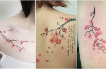 Emotividad de los tatuajes de cerezos japoneses 2 diseños