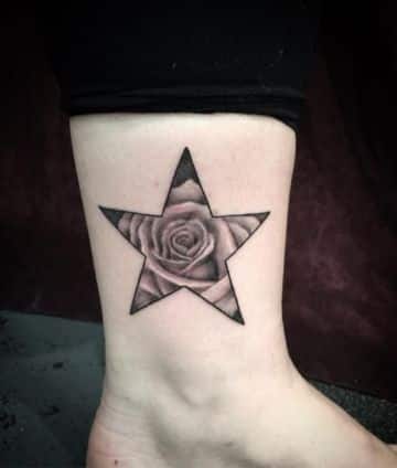 tatuajes de estrellas en la pierna variantes
