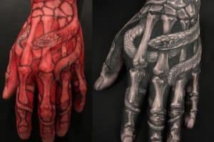 tatuajes de huesos en la mano originales