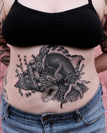 tatuajes de caracoles de mar originales