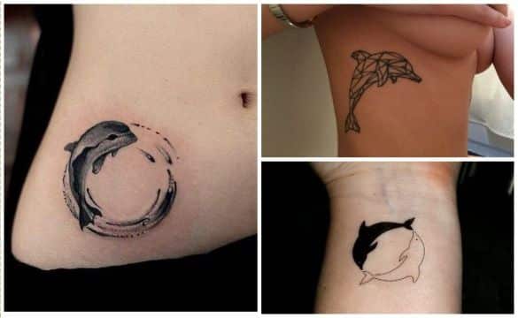 tatuajes de delfines en 3d diversos