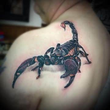 tatuajes de escorpiones en 3d con sombras
