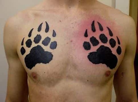 tatuajes de garras para hombres huellas