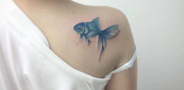 tatuajes de pez dorado tonos
