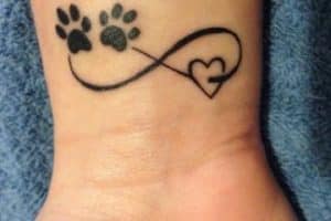 tatuajes de infinito con corazon amor mascotas