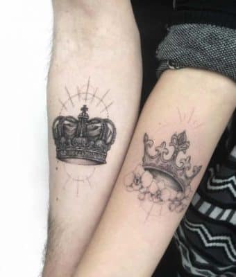 tatuajes de coronas para parejas originales diseños