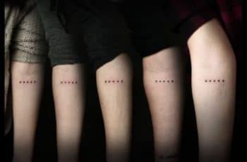 Originales tatuajes de familia de 5 integrantes