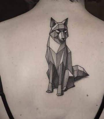 tatuajes de lobos para mujeres geometricos