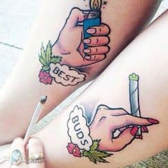 4 ideas en tatuajes de mejores amigas en el brazo