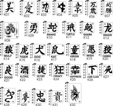tatuajes letras chinas en la espalda ideogramas