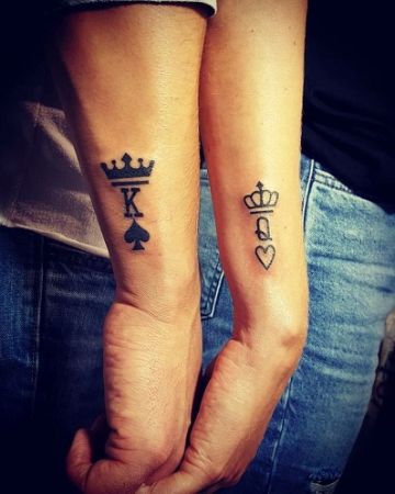 tatuajes con la letra k rey y reina