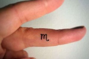 tatuajes con la letra m en dedos