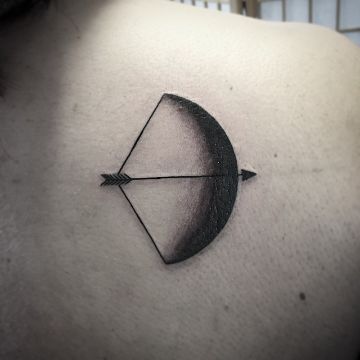 tatuajes de arcos y flechas sombras