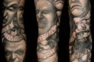 tatuajes de los 7 pecados capitales con rostros