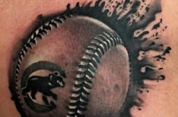 4 diseños en tatuajes de pelota de beisbol y el deporte