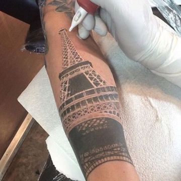 tatuajes de la torre de paris perspectiva y colocación