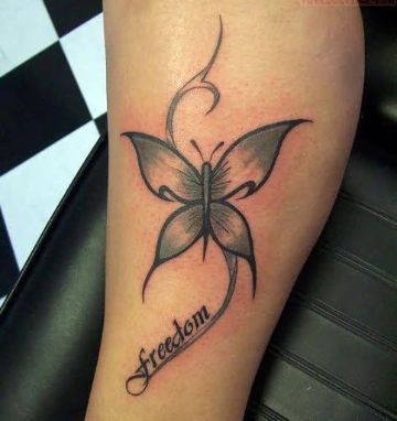 tatuajes de mariposas para mujer con palabas