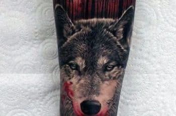 4 estilos en tatuajes de bosques con lobos a negros