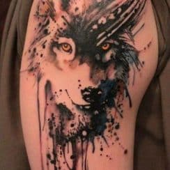 4 texturas para tatuajes de lobos solitarios en brazo